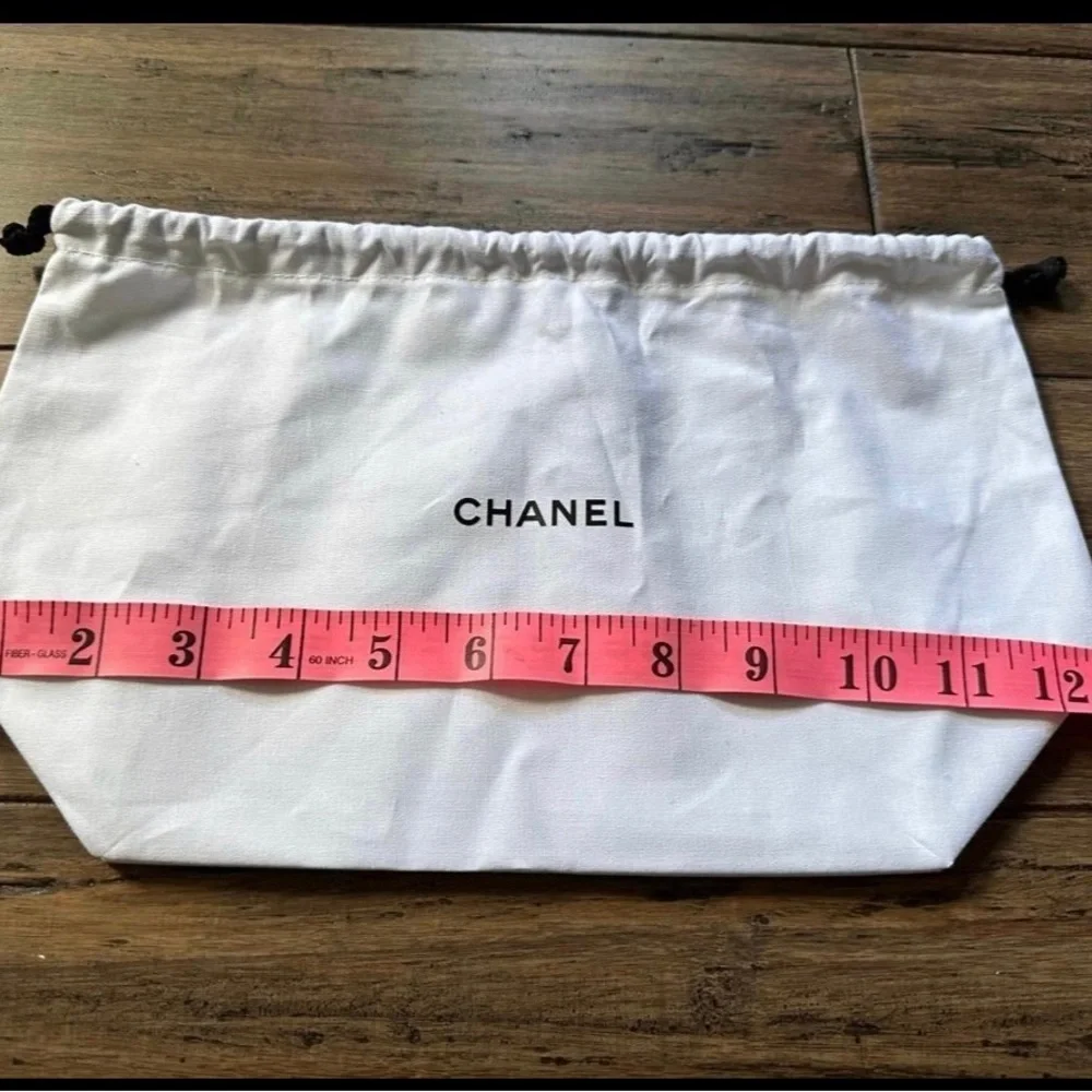 CHANEL dust bag makeup drawstring pouch 100% cotton
